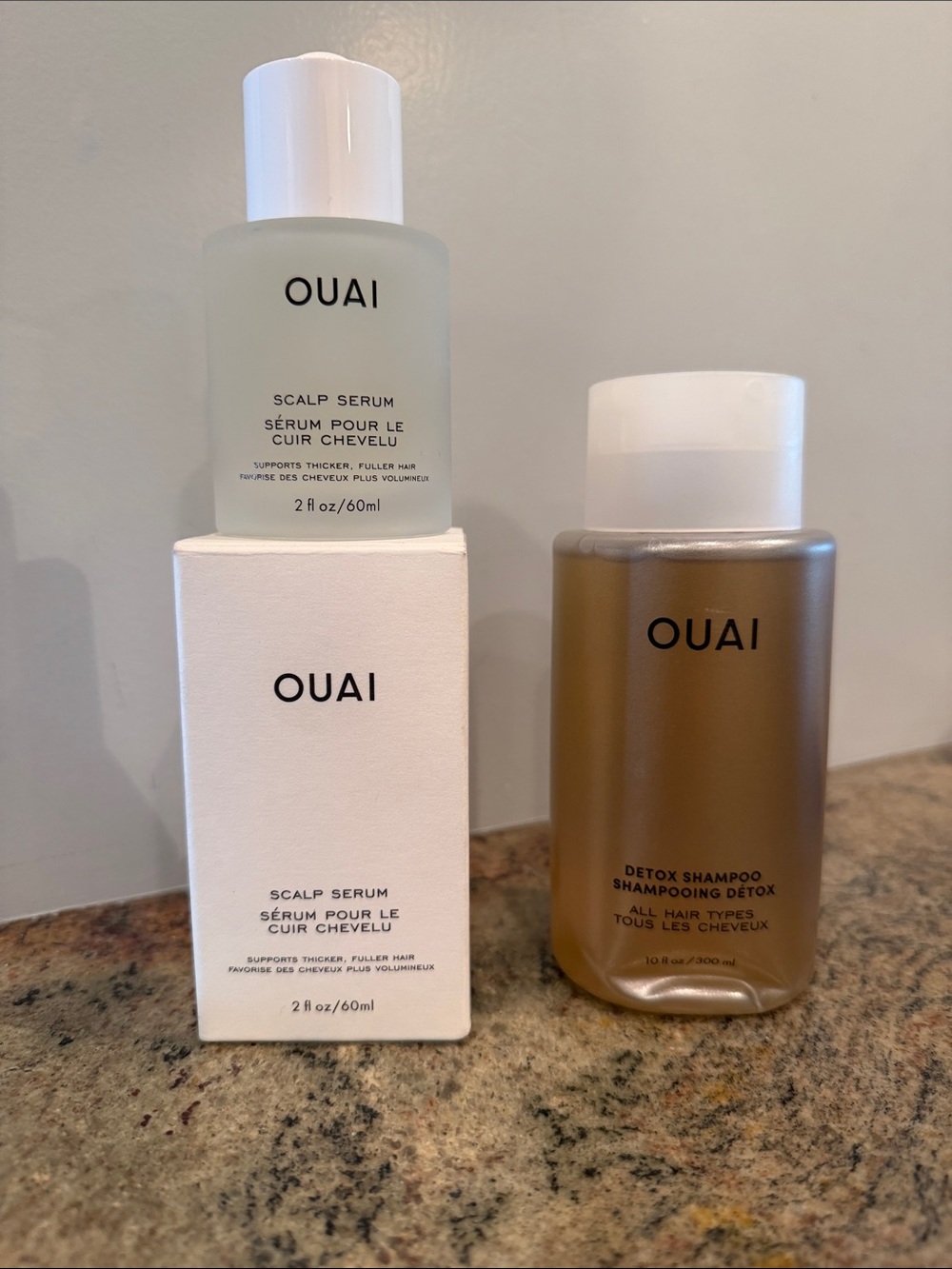 OUAI White Scalp Serum & Detox Shampoo NIB